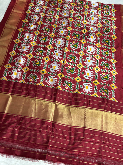 Pochampally Pure Silk Dupatta with Patola Motives