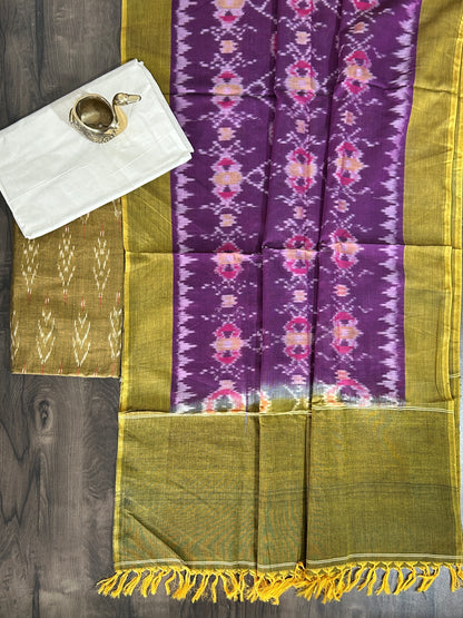 Double Ikat Cotton Dress Material