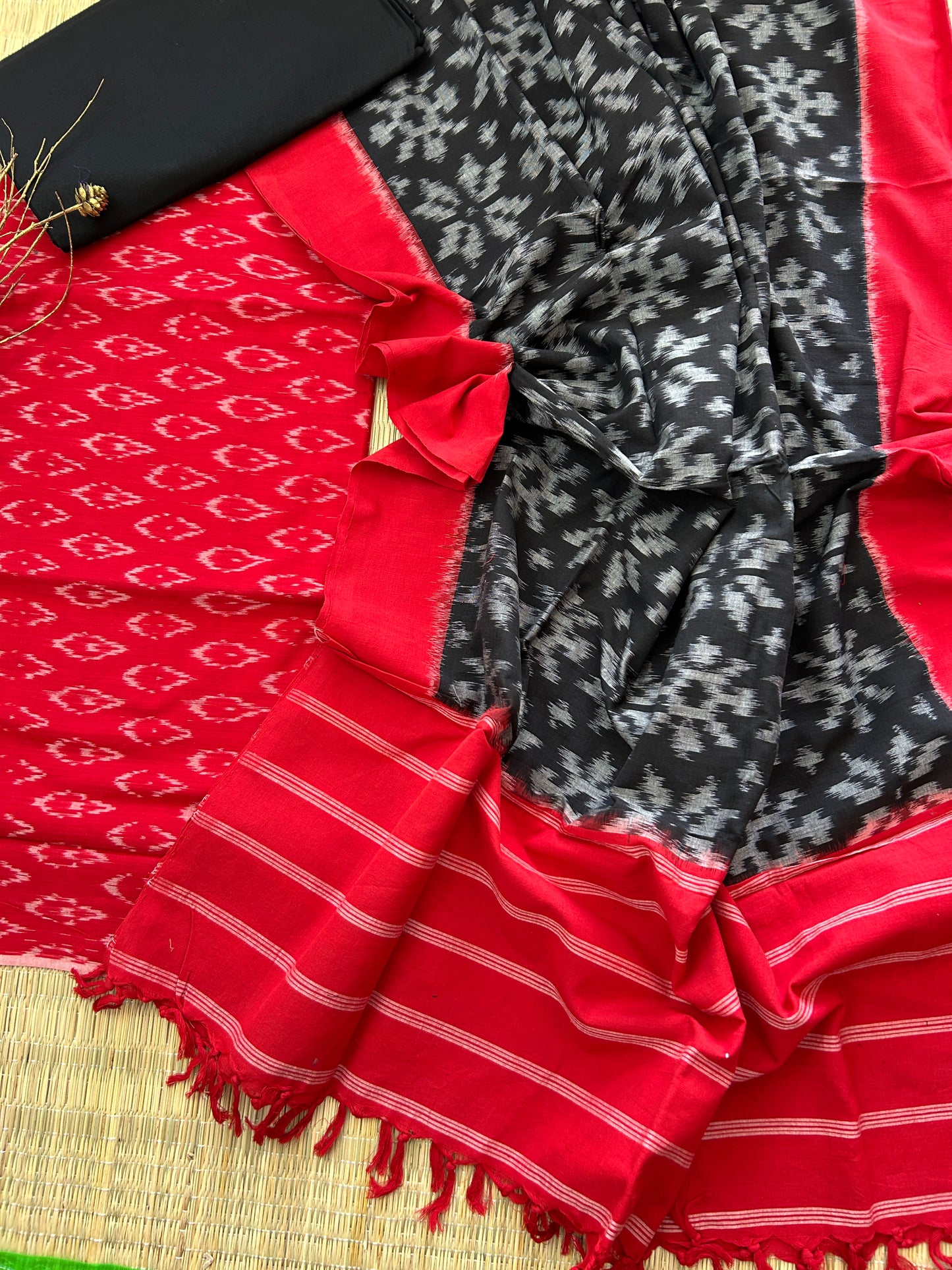 Telia Rumal Double Ikat Mercerized Cotton Dress Material