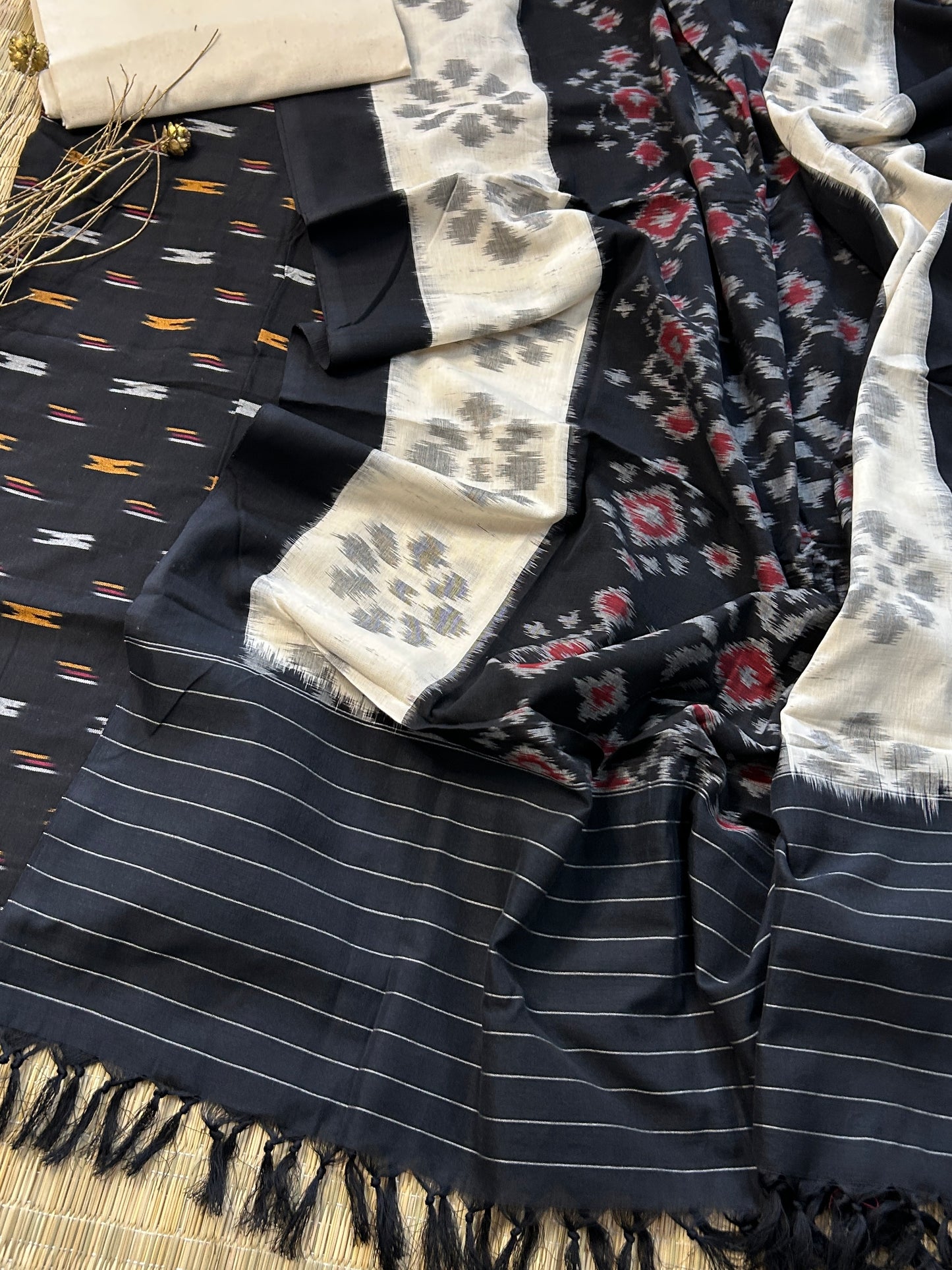 Double Ikat Cotton Dress Material