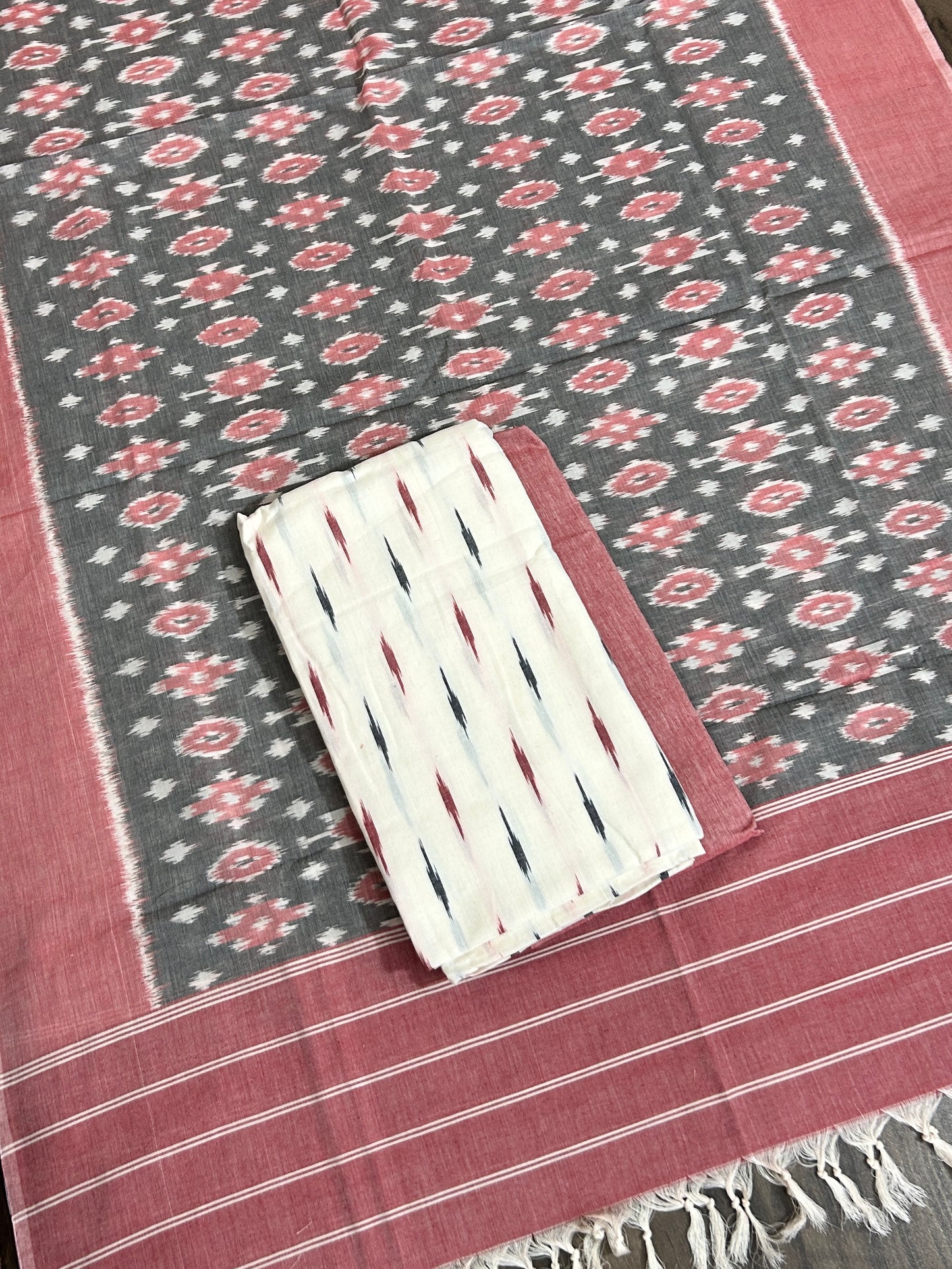 Duble Ikat Cotton Dress Material