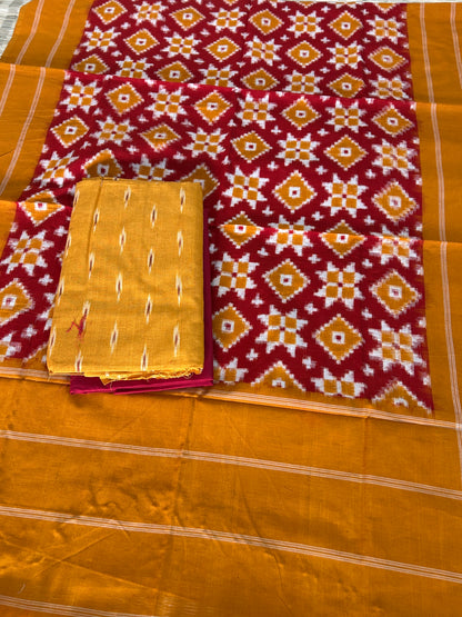 Telia Rumal Double Ikat Cotton Dress Material
