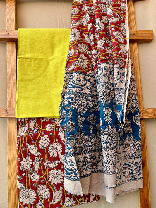 Kalamkari Cotton Dress Material