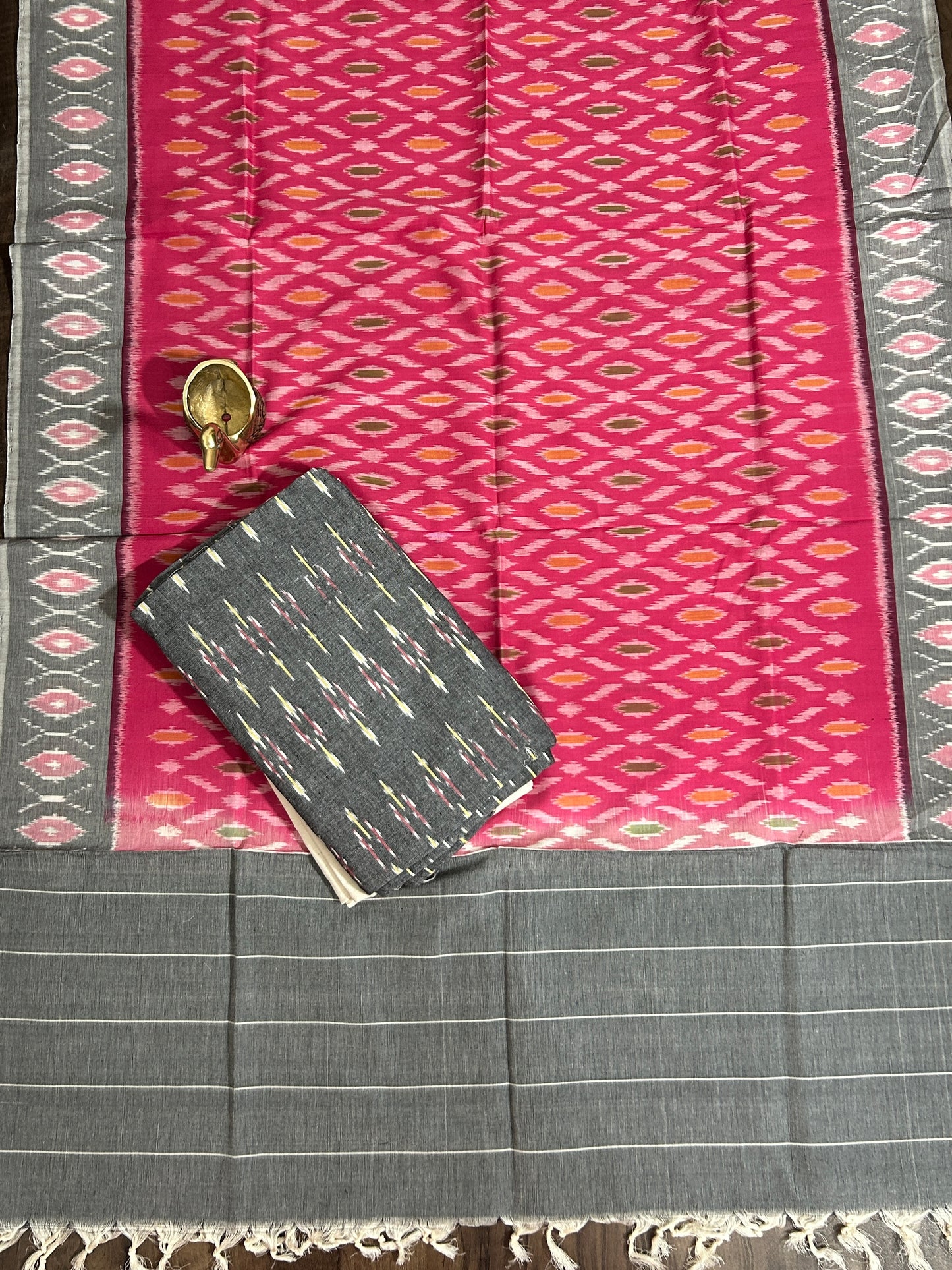 Double Ikat Cotton Dress Material