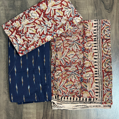Ikat - Kalamkari Cotton Dress Material