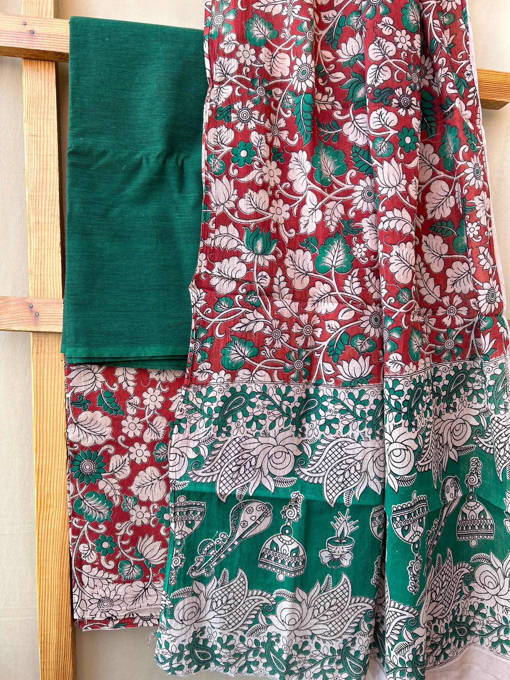 Kalamkari Cotton Dress Material