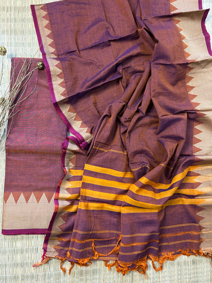 Narayanpeth Cotton Dress Material with Woven Border