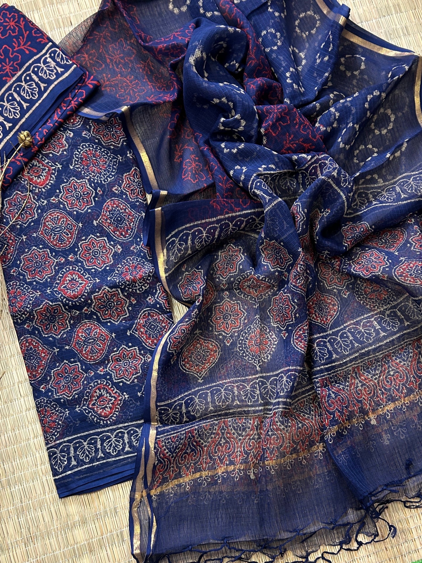 Hand BlockPrint Kota Doriya Dress Material