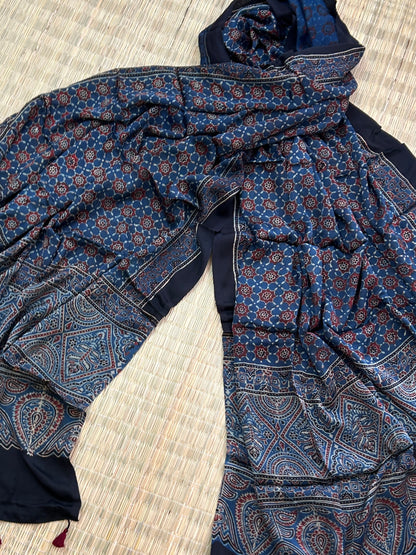 Ajrakh Modal Silk Dupatta