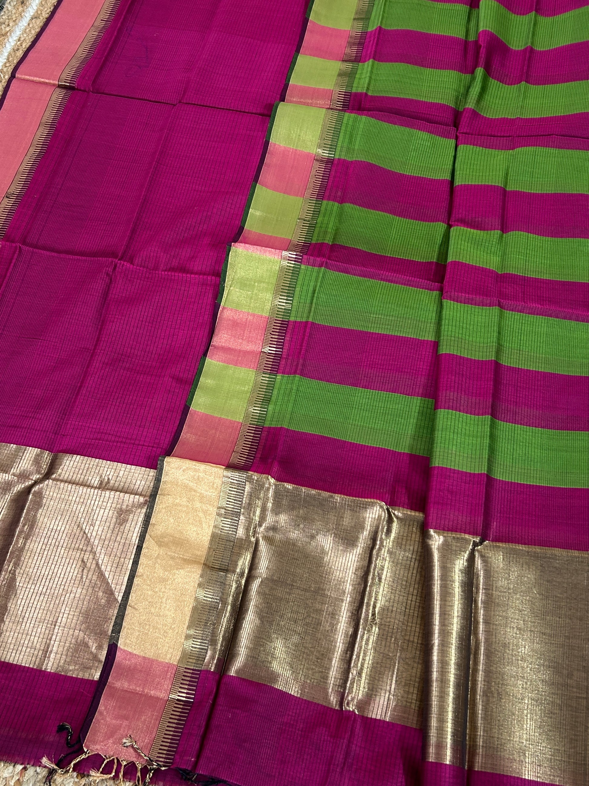 Maheshwari Silk Zari Cotton Dress Material