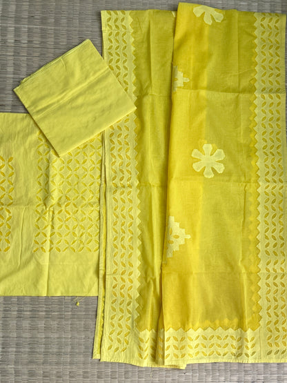 Appliqué Work Cotton Dress Material