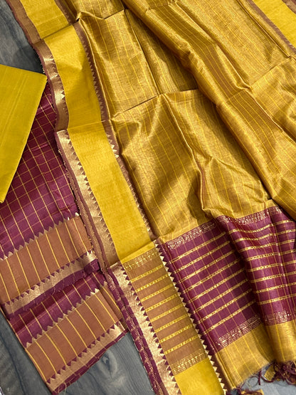 Mangalagiri Silk Cotton Dress Material