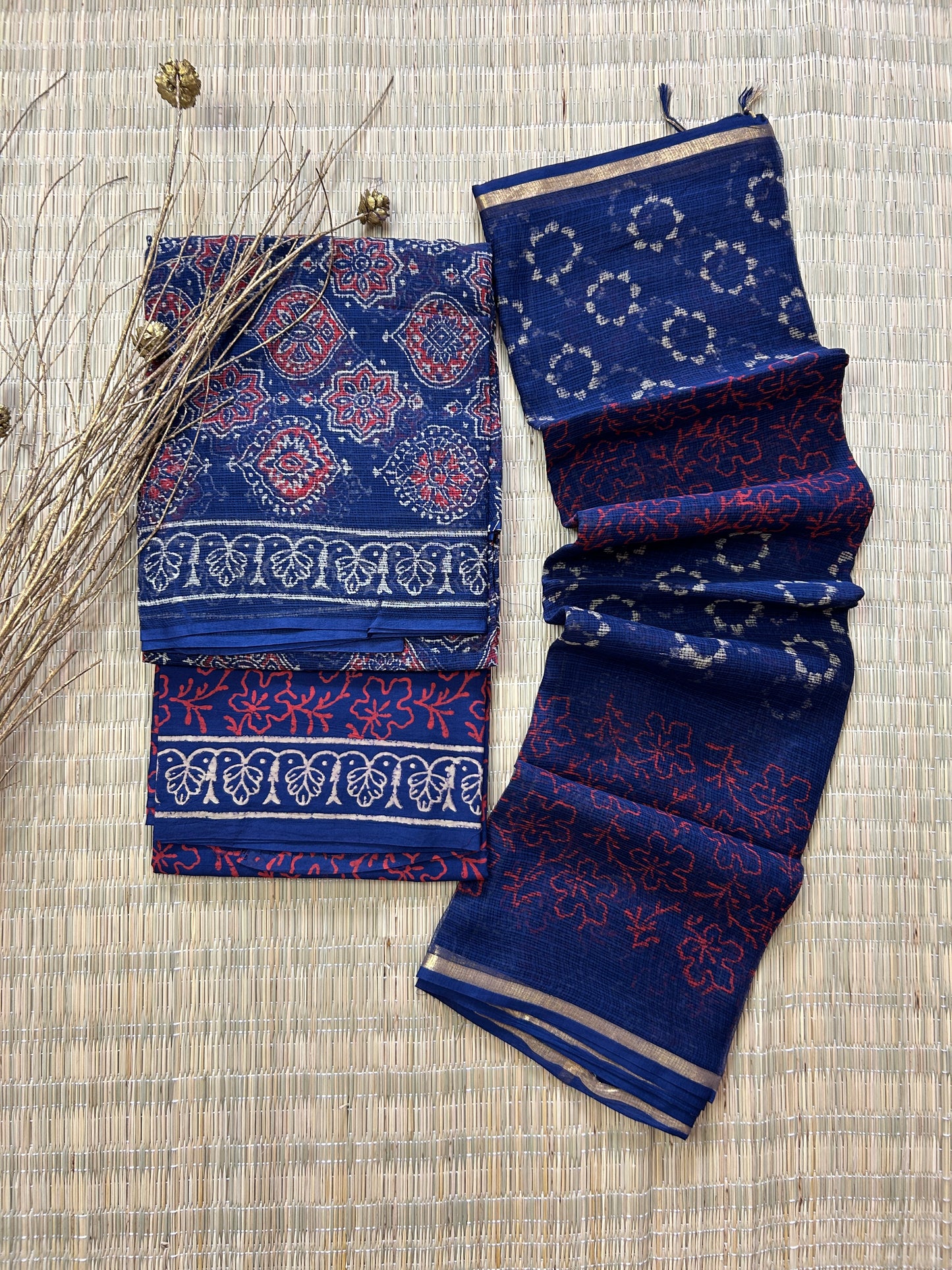 Hand BlockPrint Kota Doriya Dress Material