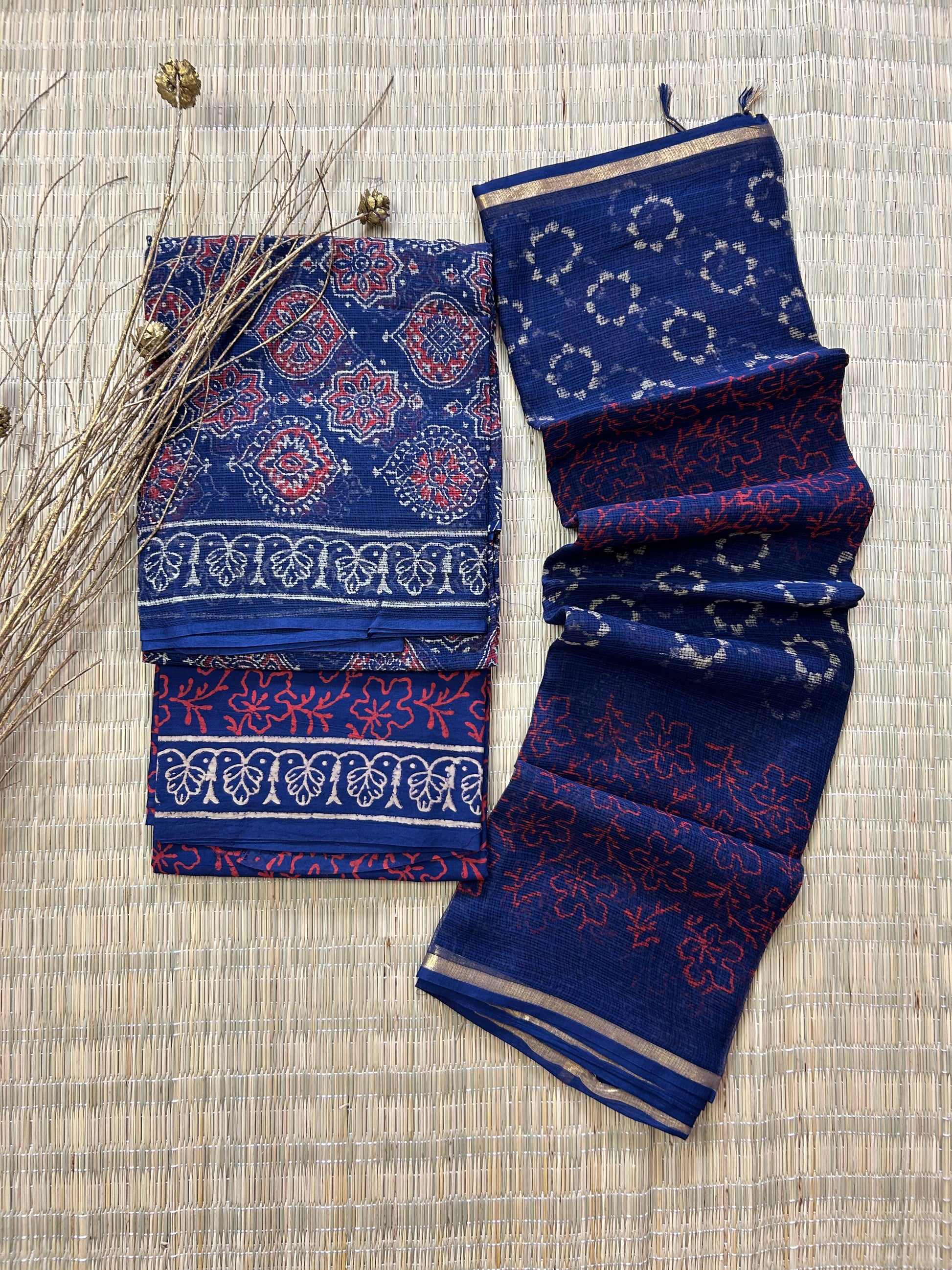 Hand BlockPrint Kota Doriya Dress Material