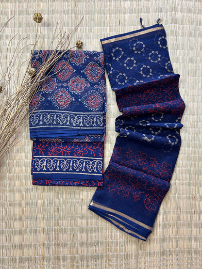 Hand BlockPrint Kota Doriya Dress Material