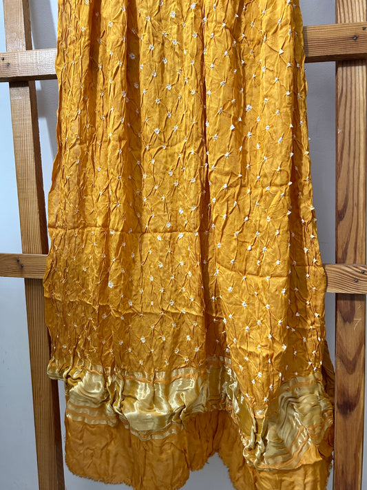 Modal Silk Bandhani Dupatta with Lagdi Pallu