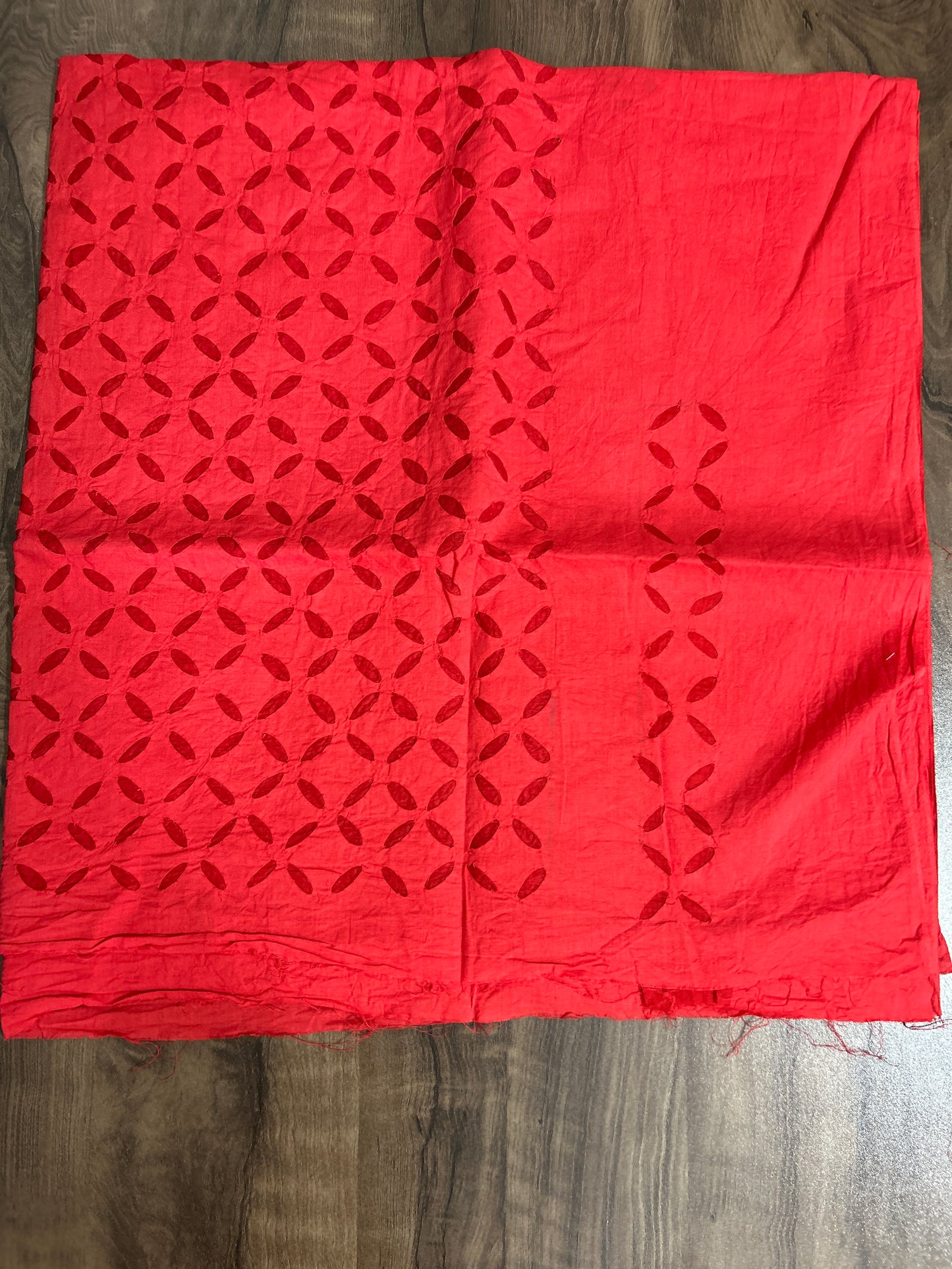 Appliqué Work Cotton Kurti Fabric