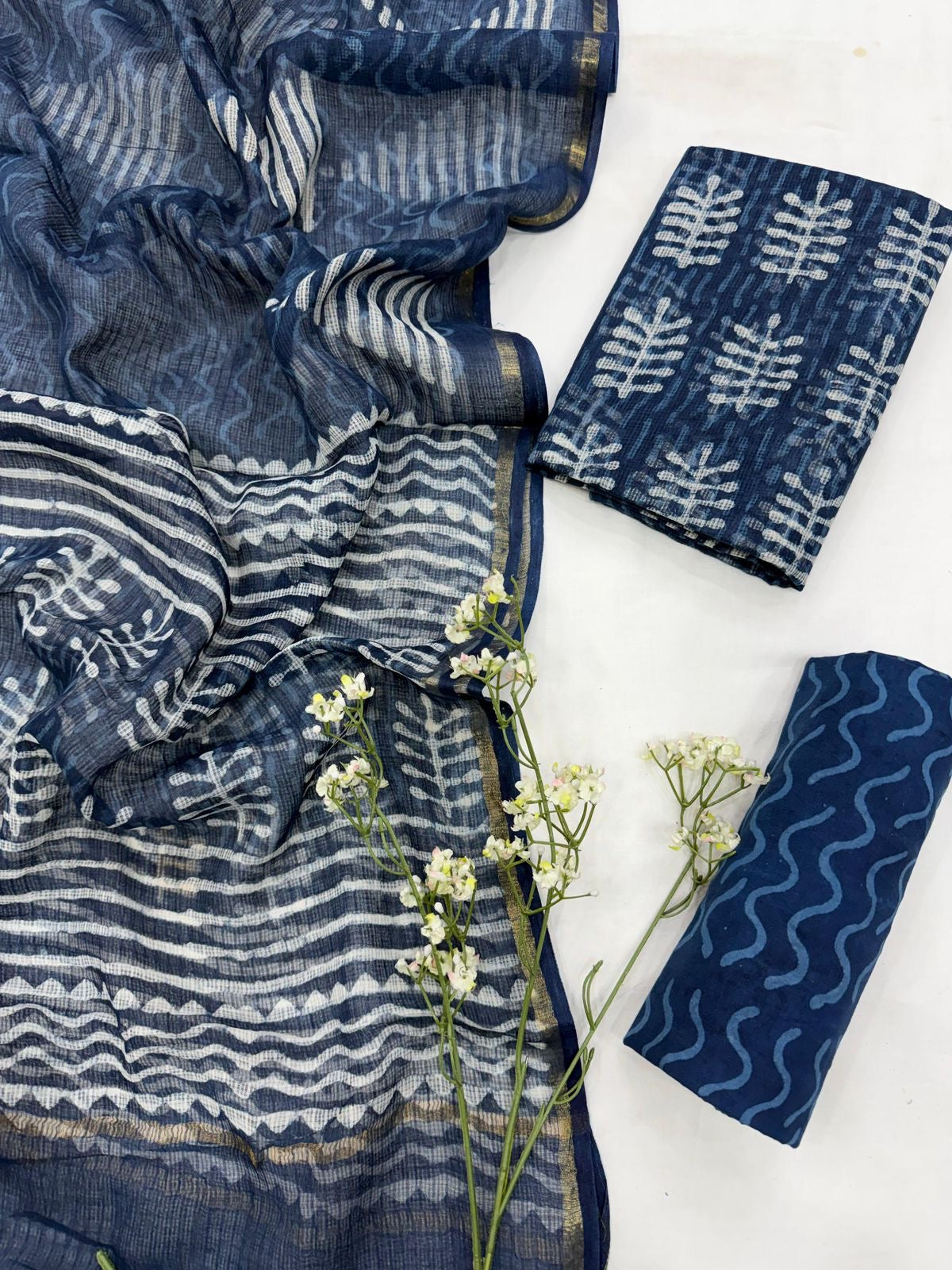 Hand BlockPrint Kota Doriya Dress Material