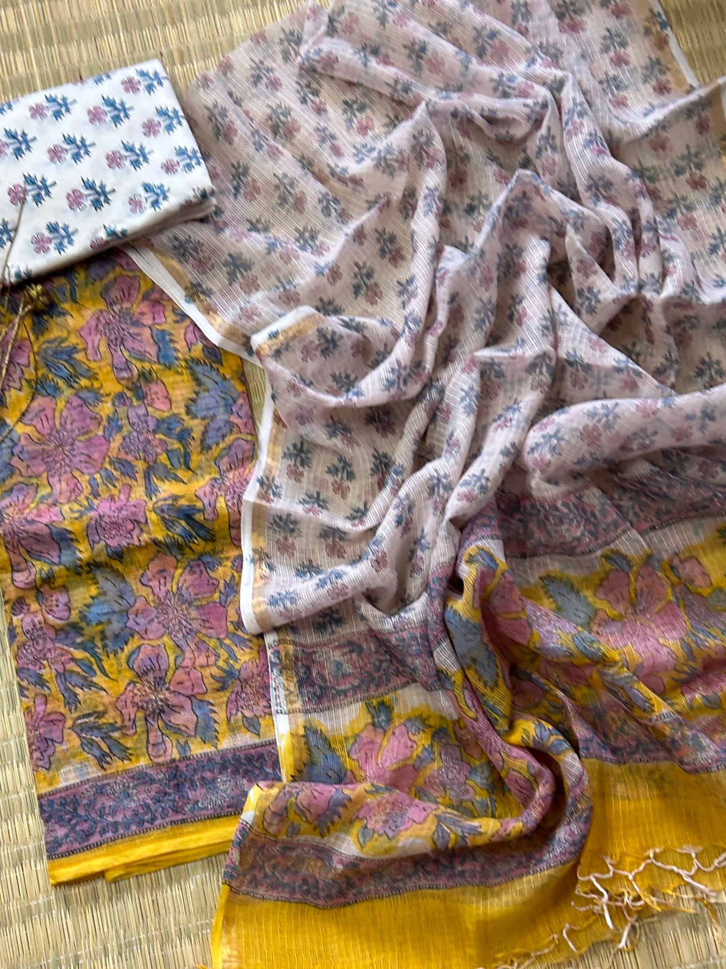 Hand BlockPrint Kota Doriya Dress Material