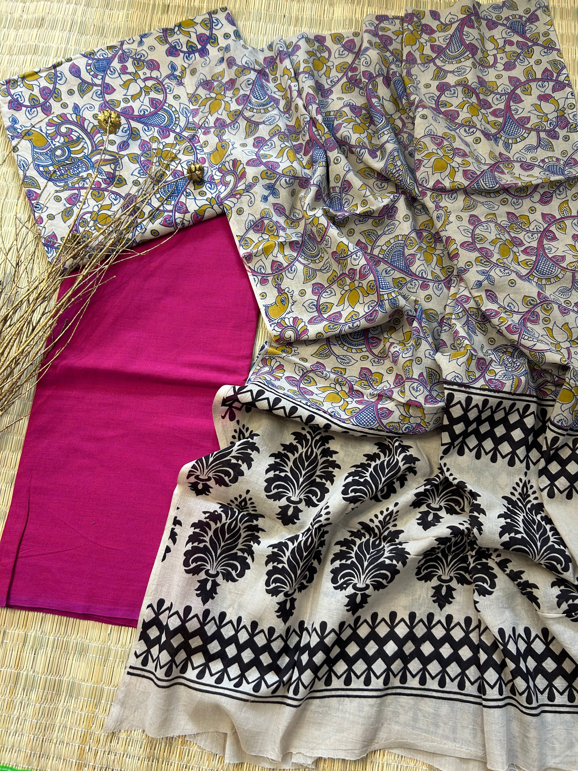 Kalamkari Cotton Dress Material