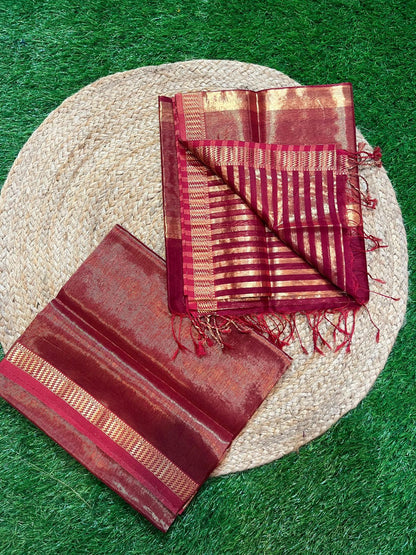 Maheshwari Tissue zari Dress Material