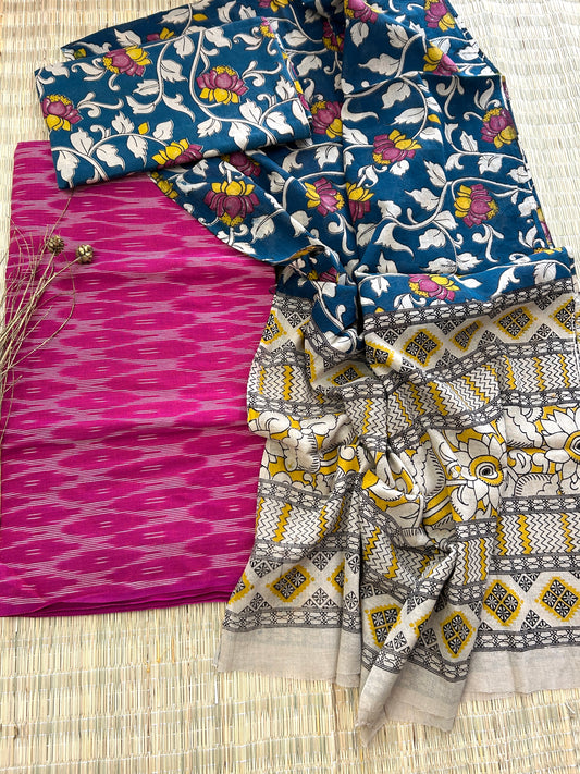Ikat - Kalamkari Cotton Dress Material