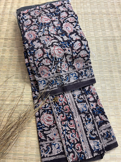 Kalamkari Cotton Saree with Blouse