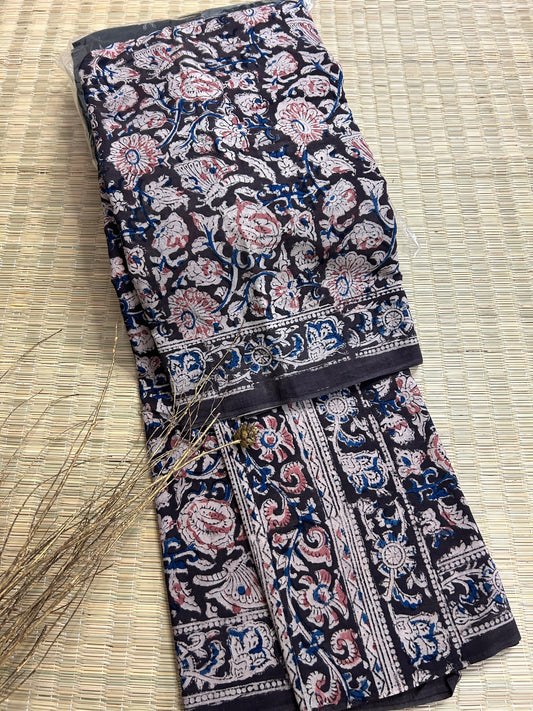 Kalamkari Cotton Saree with Blouse