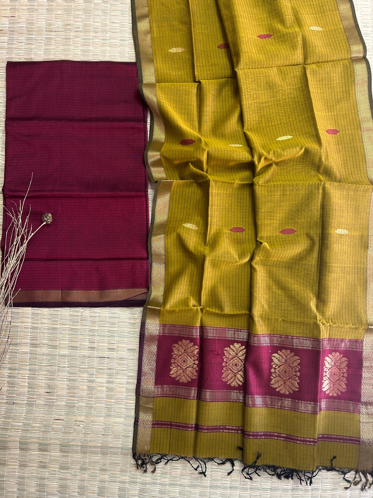 Maheshwari Silk Cotton Dress Material