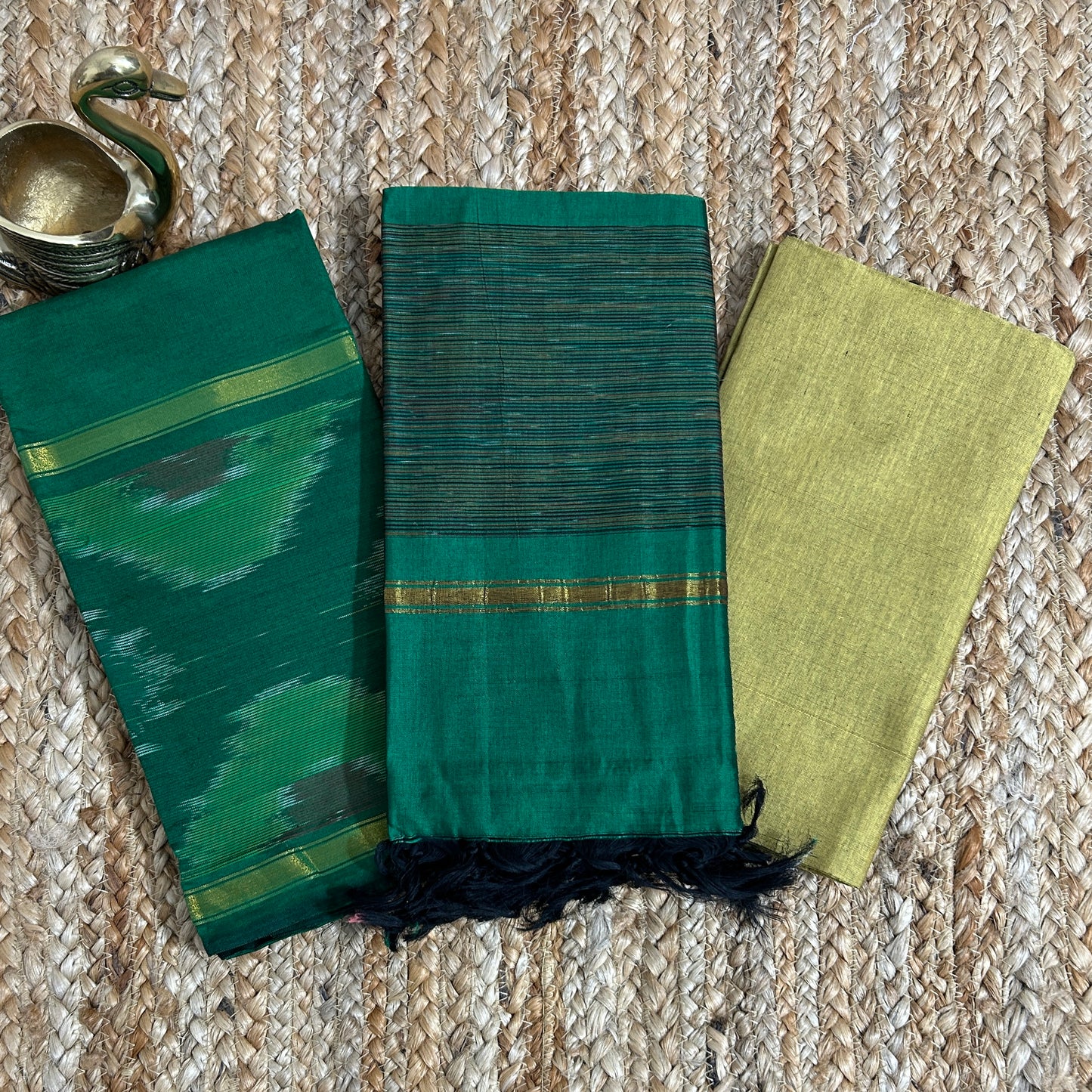 Ikat Cotton Silk Dress Material