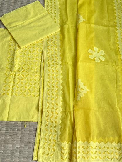 Appliqué Work Cotton Dress Material