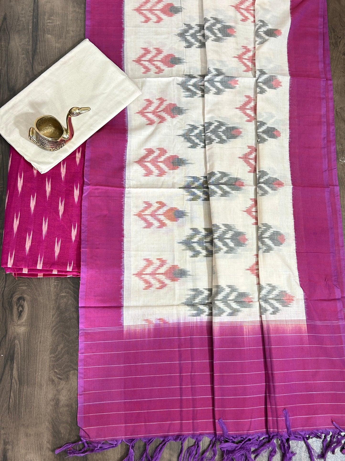 Double Ikat Cotton Dress Material
