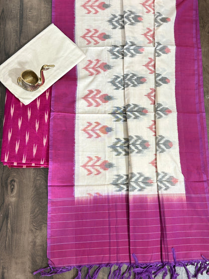 Double Ikat Cotton Dress Material