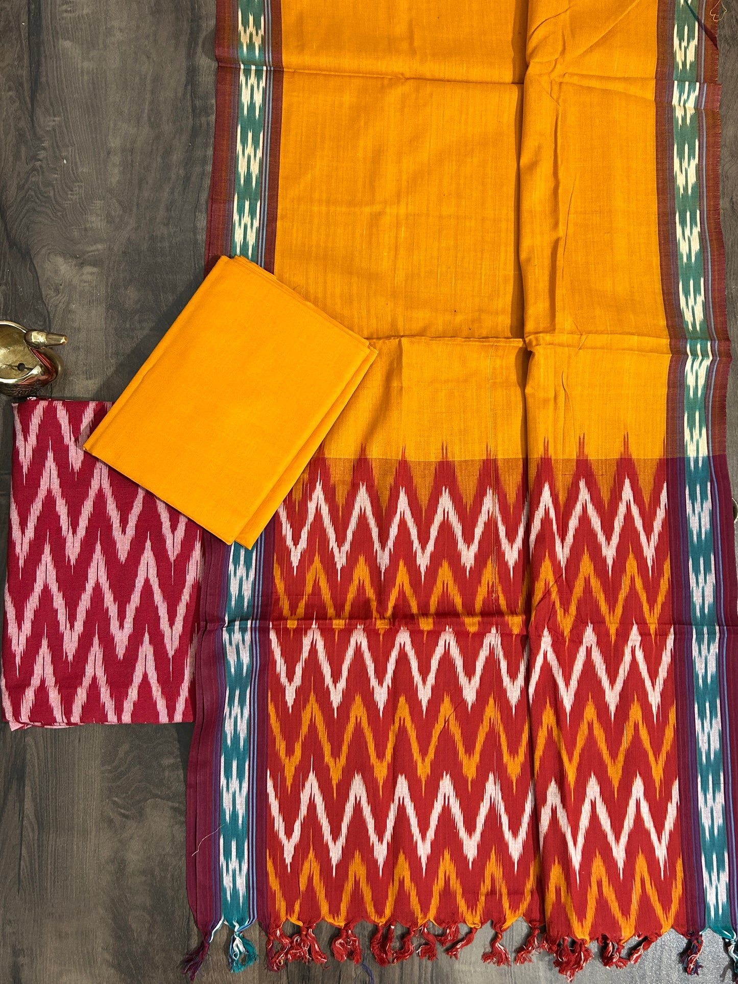 Ikat Cotton Dress Material