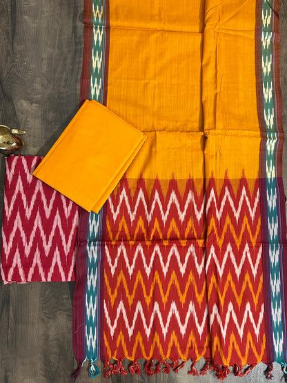 Ikat Cotton Dress Material