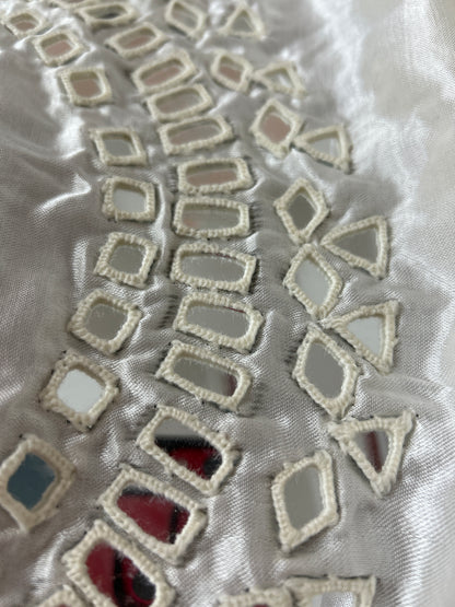 Mirror Work Mashroo Silk Blouse Piece