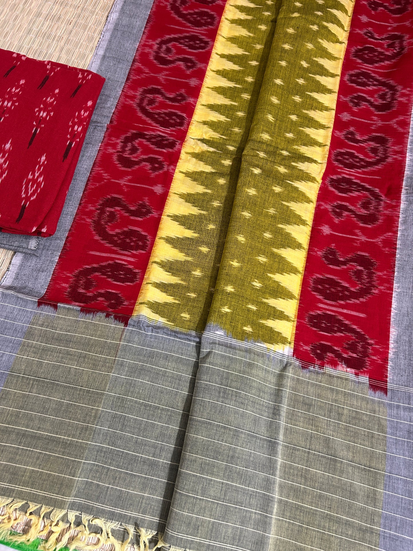 Double Ikat Cotton Dress Material