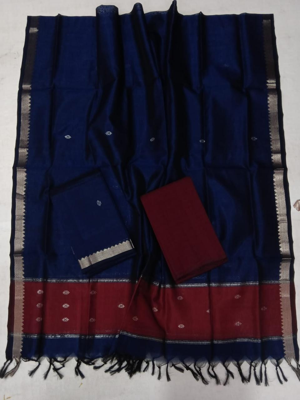 Mangalagiri Silk Cotton Dress Material