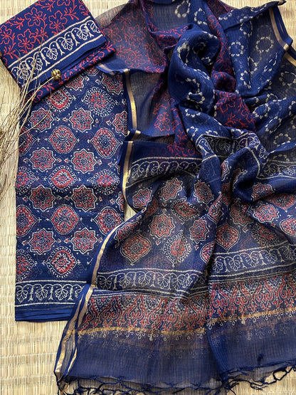 Hand BlockPrint Kota Doriya Dress Material