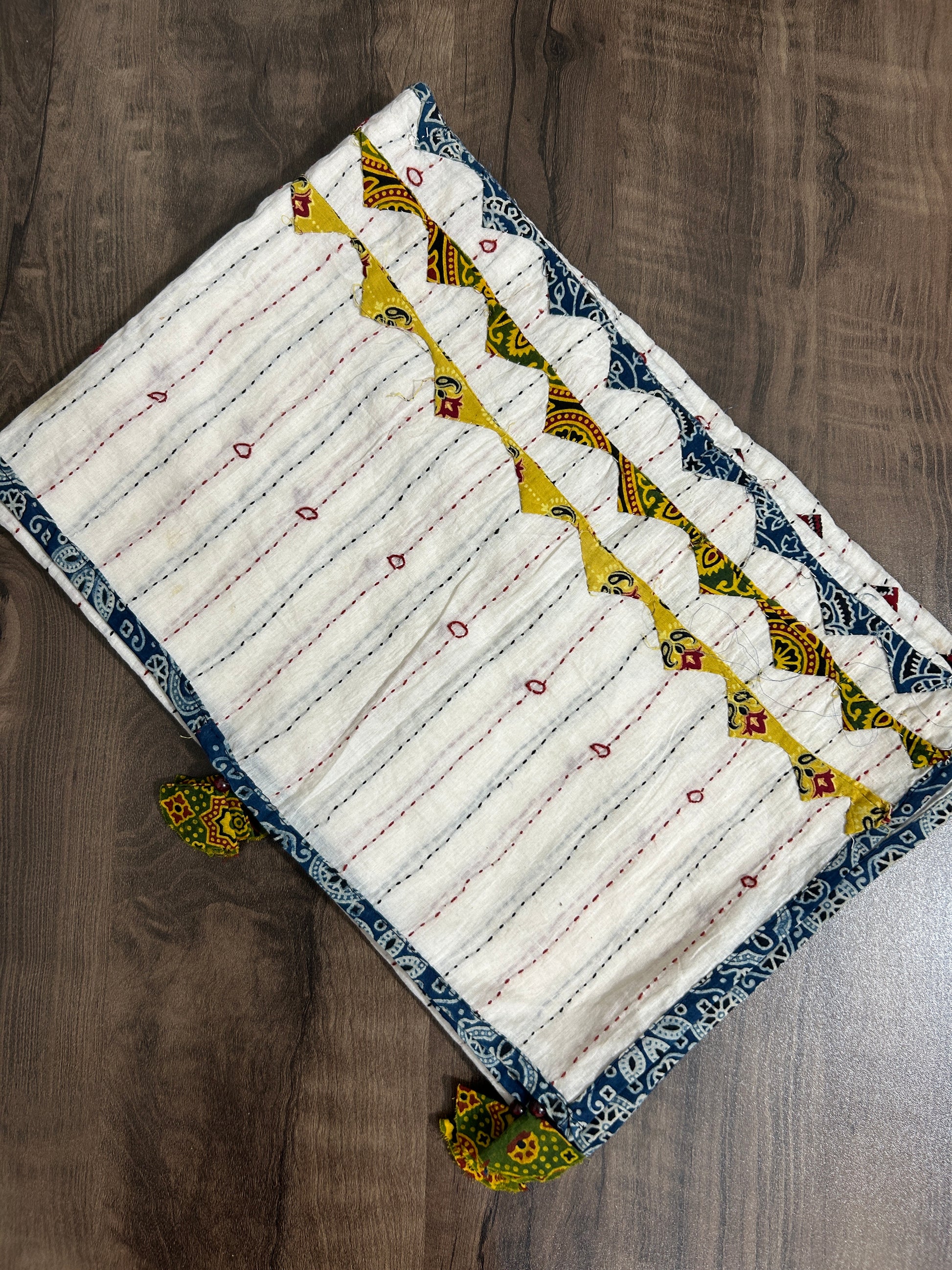 Appliqué and Mirror Work Cotton Dupatta