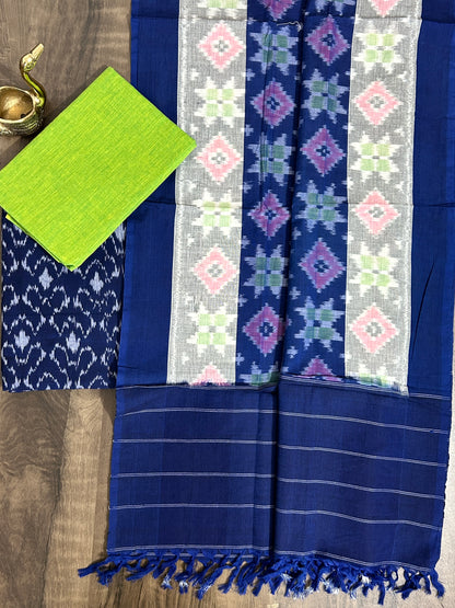 Telia Rumal Double Ikat Cotton Dress Material