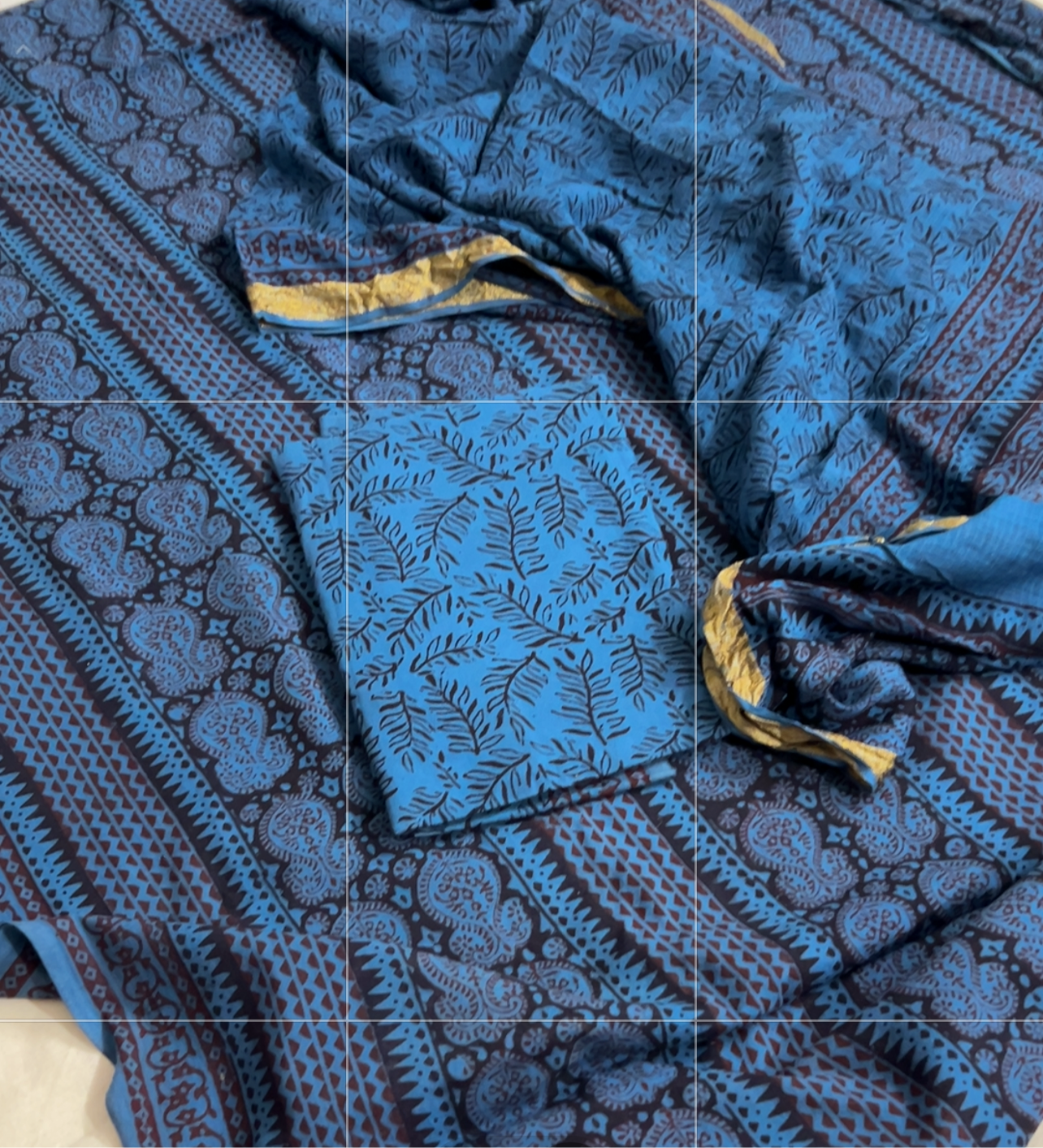 Bagh Print cotton dress material