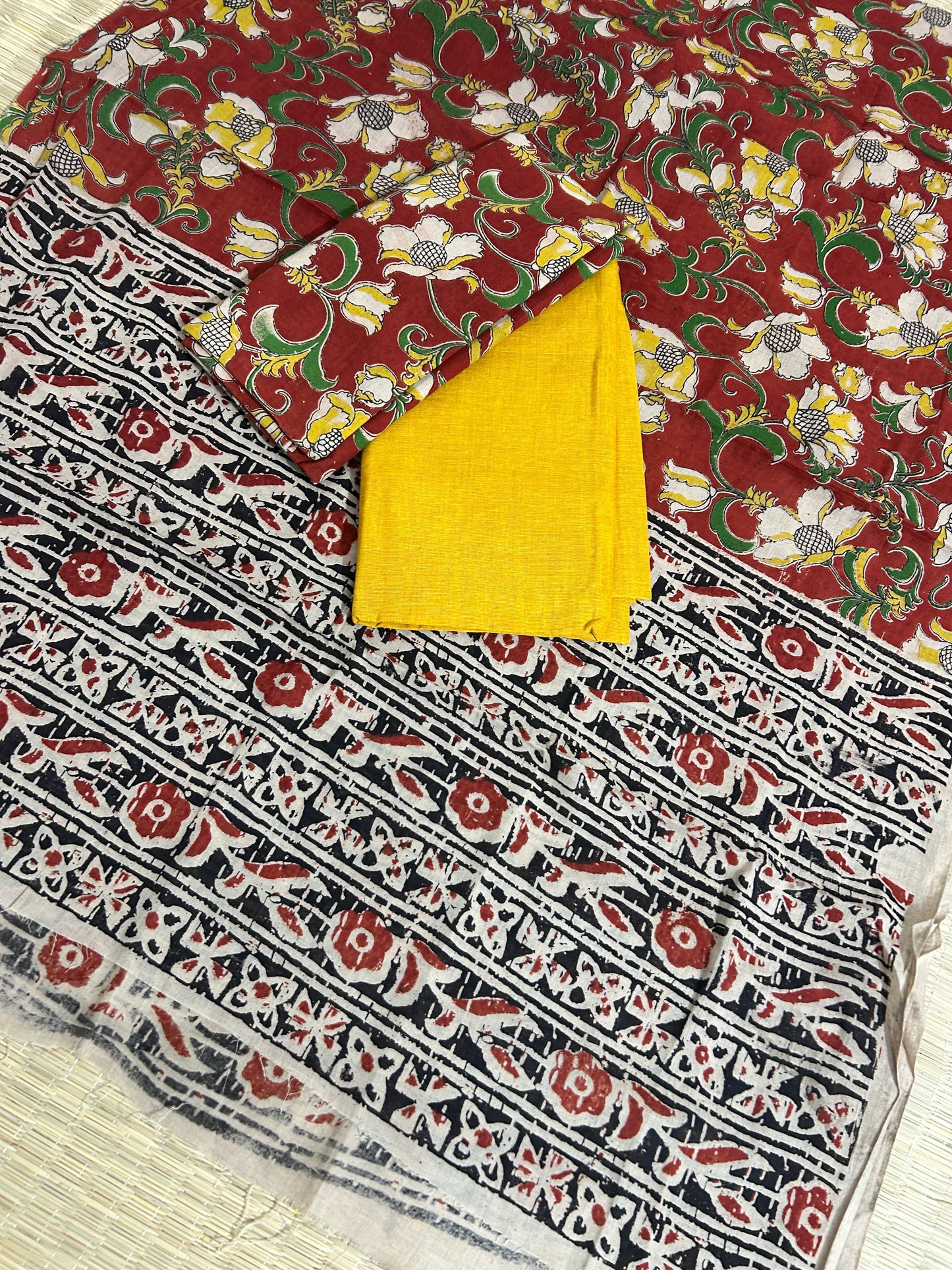 Kalamkari Cotton Dress Material