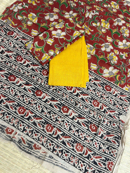 Kalamkari Cotton Dress Material