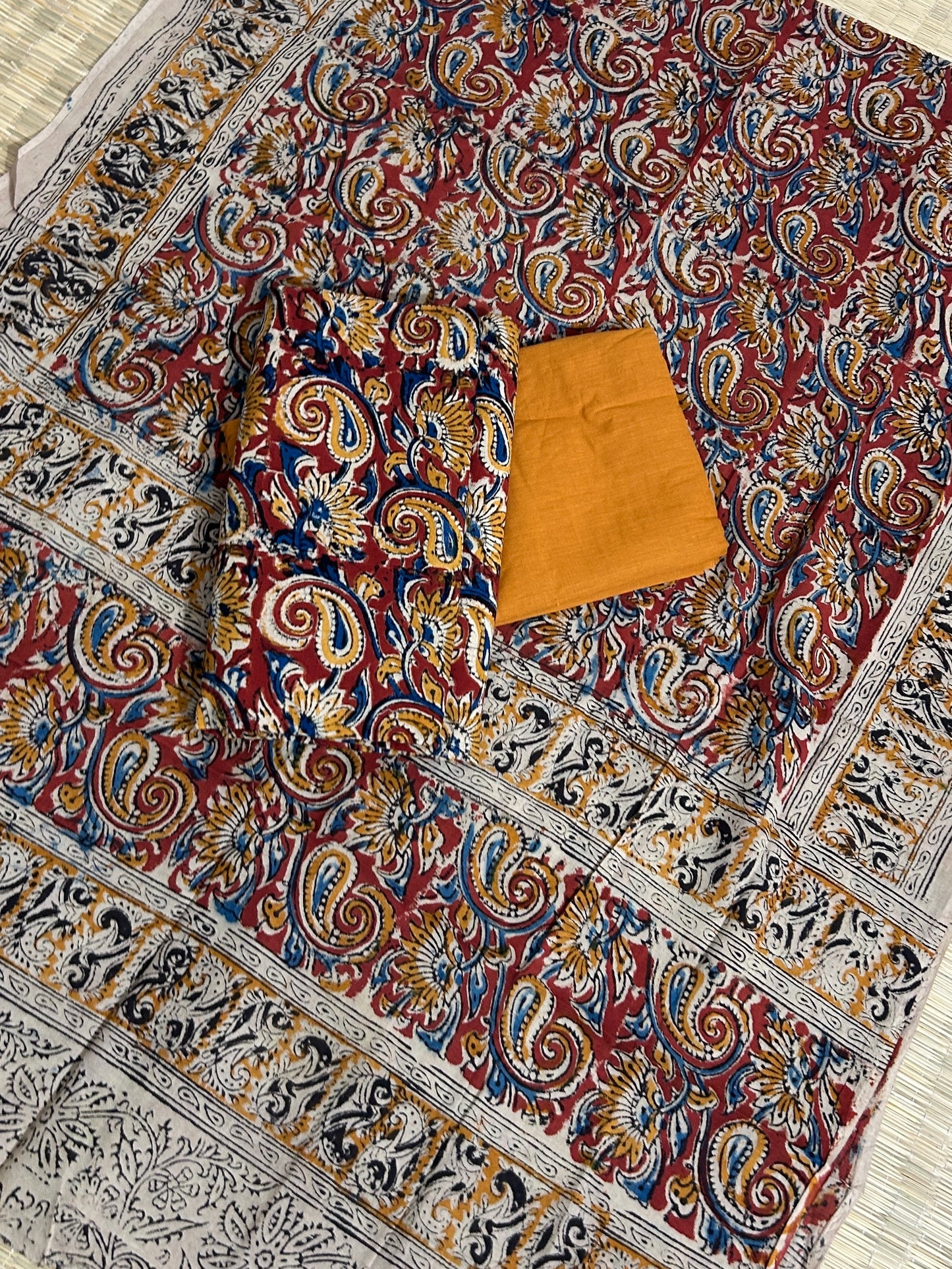 Kalamkari Cotton Dress Material