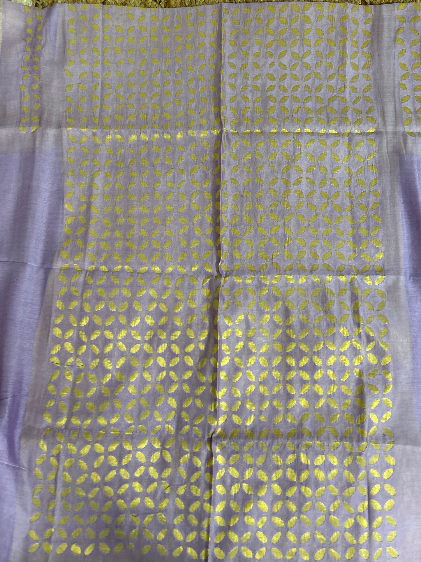 Appliqué Work Chanderi Silk Kurti Fabric