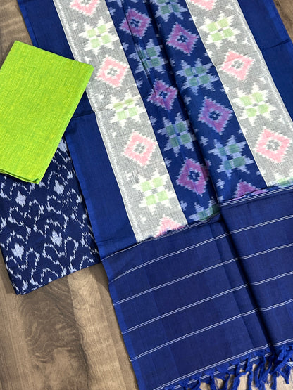 Telia Rumal Double Ikat Cotton Dress Material