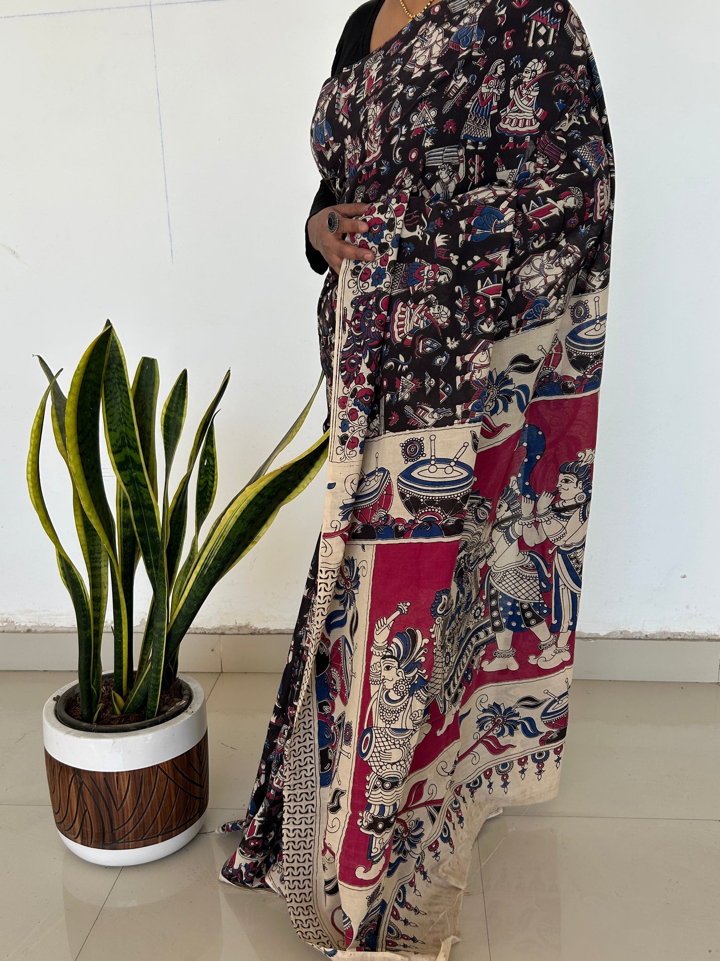 Kalamkari Cotton Saree with Blouse