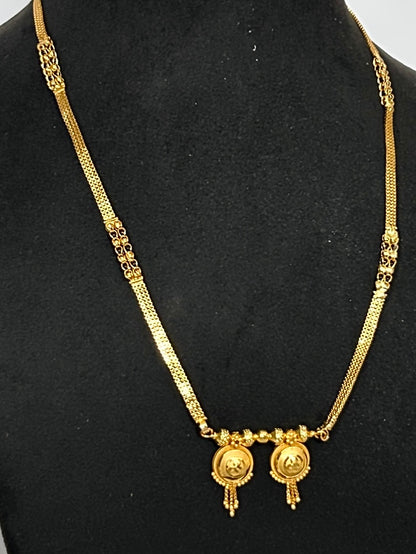 Mangalsutra in Gold Polish