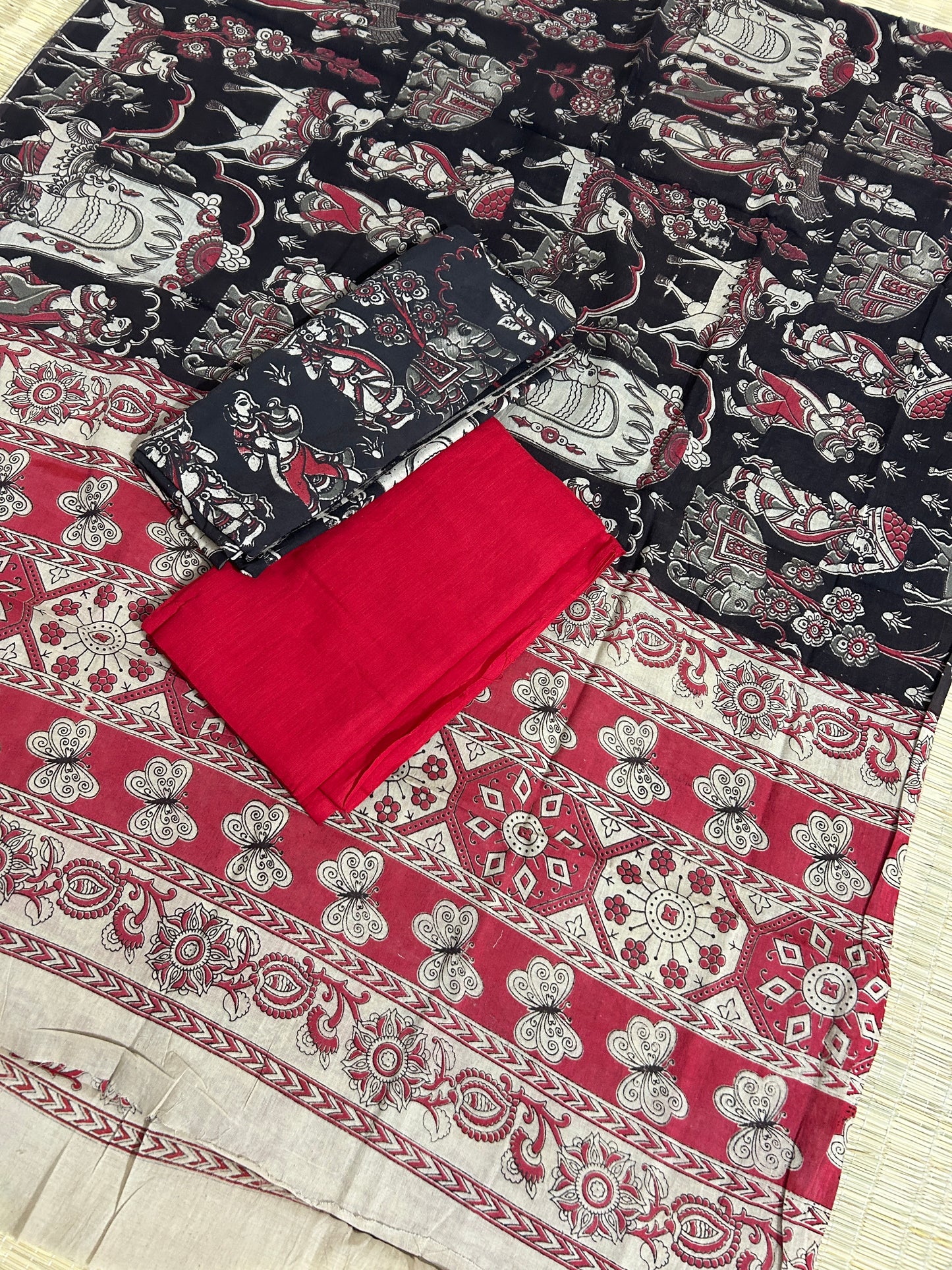 Kalamkari Cotton Dress Material